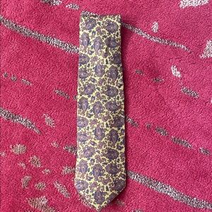 Vintage Brooks Brothers Pure Silk Yellow/Gold and Maroon/Purple Paisley Tie